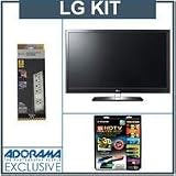 LG 47LV5500 47 inch Class LED LCD TV, Full HD 1080p, with Accessory Kit (2 HDMI Cables, 1 RGB Cable, 1 Audio Cable, Plasma / LCD Cleaning Kit, Belkin 6-Outlet Surge Protector)