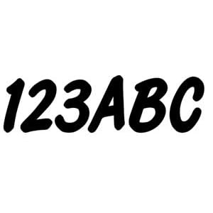 Hardline Products BLK400EC Solid Black Number Factory Matched Registration Kit by Hardline Products