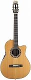 Ovation 1773 LX Classic Nylon String Acoustic-Electric Guitar w/ Case, Natural