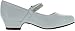 Little Angel BC79 Leatherette Round Toe Rhinestone Velcro Strap Kiddie Heel Pump (Toddler/ Little Girl/ Big Gril) - White (Size: Big Kid 4)