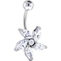 Crystalline Gem Northern Star Belly Ring