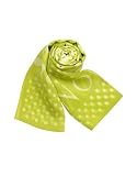 Valentino Signature Dot Printed Silk Long Scarf Lime
