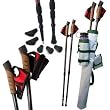 Pair of Nordic Poles, Lightweight Anti-Shock Telescopic Poles with Ergonomic Cork Grip, Nordic Walking, Trekking, Hiking (Pack of 2 Poles, Carrying Bag & Accessories)