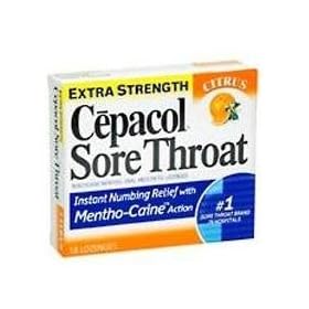 Cepacol Extra Strength Sore Throat Lozenges, Citrus - 18 Each