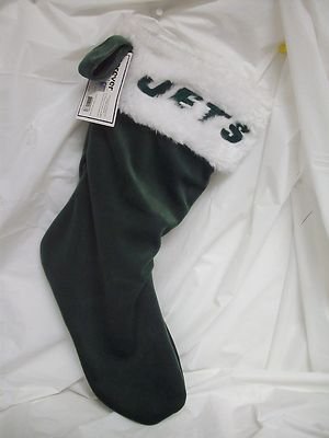 NFL New York Mets "JETS" Word on 17" Christmas Plush Team Logo Stocking at Amazon.com