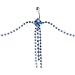 Jewelry : SWAROVSKI Light Blue MONTE CARLO CHANDELIER Belly Chain