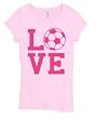 LOVE Soccer Women's Pink T-Shirt