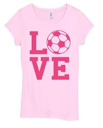 LOVE Soccer Women's Pink T-Shirt