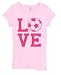LOVE Soccer Women's Pink T-Shirt