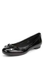Footglove™ Fashion Freshfeet™ Leather Wide Fit Bow Pump Shoes with Insolia® Flex & Silver Technology