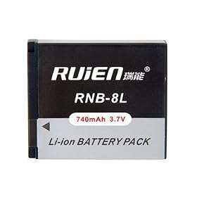 RuiEn RNB-8L 740mAh 3.7v Rechargeable Lithium Battery Pack for Canon Cameras (Black) + Worldwide free shiping