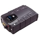 CyberPower CP685AVRLCD Intelligent LCD Green UPS - 685VA/390W 8-Outlet RJ11/45/Coax Compact (Black)