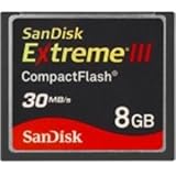 SanDisk 8 GB Extreme III CF Card SDCFX3-008G-A31  (Retail Package)