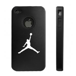 Iphonejordan Case on Com  Apple Iphone 4 4s 4g Black Aluminum   Silicone Case Air Jordan