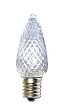 White LED C9 Replacement Light Bulb / Intermediate Base L.E.D. / .96 Watt Holiday and Christmas Lighting Replacement