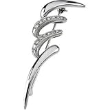 14K White Gold Diamond Fashion Brooch