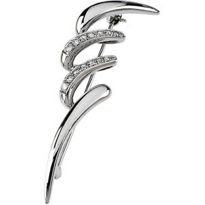 Buy 14K White Gold Diamond Fashion Brooch online at Discounted New and Used prices. Delivered to your door with Off-The-Bookshelf.