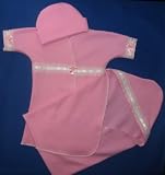 Elegant Pink Lace Gown Set (Five preemie and newborn sizes), Newborn 8-12 lbs
