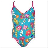 Girls One Piece X-Back Bathing Suit