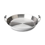 All Clad 4416 Stainless Steel Tri-Ply Bonded Dishwasher Safe Paella Pan Cookware, Silver
