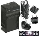 SANYO DB-L50B, DB-L50, DBL50B, DBL50 Battery Charger for Sanyo Xacti VPC-HD1000, VPC-HD1010, VPC-HD2000, VPC-FH1, VPC-TH1, VPC-WH1 with UK EU US Travel Plugs Product by Eclipse (Free Shipping)