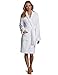 100% Cotton Waffle Weave Robe Kimono Spa Bathrobe Made in Turkey Diamond Pattern Unisex (White, Small / Medium)