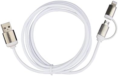 Tillwell for Iphone 6 &amp; Micro Samsung Charging &amp; Data Cable,5ft 1.5m 2-in-1 Lightning Cable with 8 Pin &amp; Micro USB Connectors for Iphone 6 6 Plus 5 5s 5c, Note 2 Note 3 Note 4 S3 S4 S5 S6 HTC