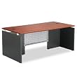 ALERA Seville Series Straight Front Desk Shell, 72w x 36d x 29h, Cherry/Charcoal