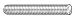 Threaded Rod, 304 SS, 1/2-20x3 ft