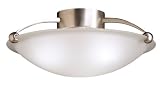 17 Wide Traditional Brushed Steel Ceiling Light Fixture