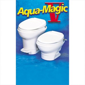 Toilet, Permanent, Aqua-Magic V, Hand Flush, High White