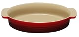 Le Creuset Stoneware 9-1/2-Inch Oval Baking Dish, Red