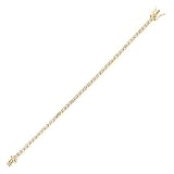 4MM 14 Yellow Gold Plated C.Z. Diamond Tennis Bracelet