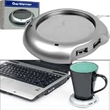 New Trademark Laptop Buddy Deluxe USB Beverage Warmer w/ 4 Port Hub Works with Mac and PC