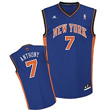 NBA Boys New York Knicks Carmelo Anthony Away Replica Jersey - R26E6Jjm (Blue, 5/6)