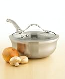Calphalon Contemporary Stainless-Steel 2-Quart Chef's Pan with Glass Lid by Calphalon
