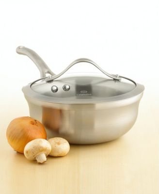 Calphalon Contemporary Stainless-Steel 2-Quart Chef's Pan with Glass Lid