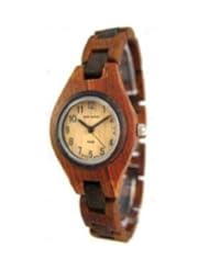 Tense Wood Sandalwood Two Tone Ladies Round Bracelet Watch L7509SD
