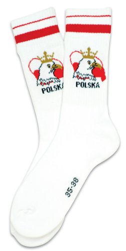 Polish Apparel Socks - Polska, Polish Flag with Eagle