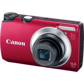 Canon Powershot A3300 IS 16 MP Digital Camera with 5x Optical Zoom (Red)