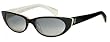 Tres Noir Shiny Black and White Horn CHERRY BOMB Sunglasses w/ Smoke Lens