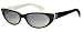 Tres Noir Shiny Black and White Horn CHERRY BOMB Sunglasses w/ Smoke Lens