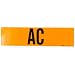 Brady  44127 2 1/4" Height x 9" Width, Repositionable Vinyl Cloth (B-498), Black on Orange Conduit & Voltage Markers (1 Markers)