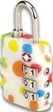 Belle Hop Accessories for Women Comfort & Security: Travel Sentry Indicator 3 Dial Combo Lock in Polka Dot