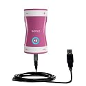 Classic Straight USB Cable for the Sandisk Sansa Shaker with Power Hot Sync and Charge capabilities - Gomadic Brand w/ TipExchange Technology