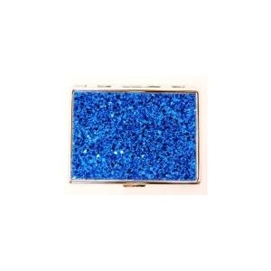 Outer Rebel Fashion Flasks and Smoking Accessories- Bright Blue Glitter Stainless Steel Cigarette...