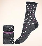 3 Pairs of Cotton Rich Heart Spotted Socks