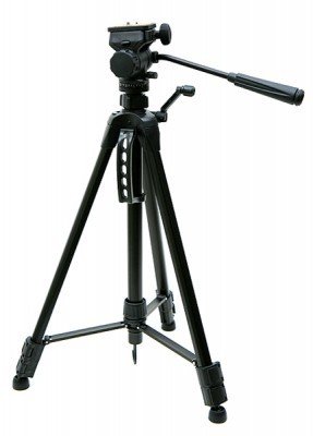 #33 Profi Dreibein Video Stativ mit Fluidkopf 159cm 1700g schwarz