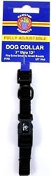 Hamilton "Fits All" 3/8" Adjustable Nylon Dog Collar, Black, X-Small (7-12 in)