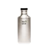 Klean Kanteen Stainless Steel Water Bottle with Poly Flat Cap (40-Ounce)